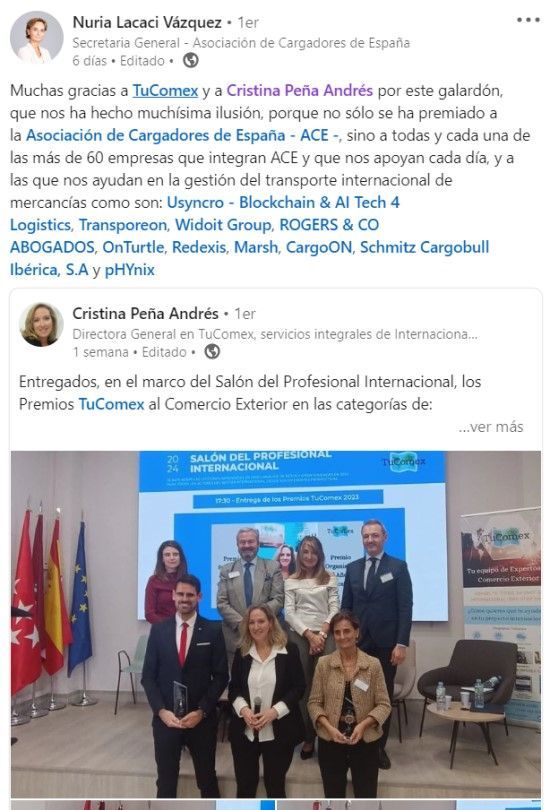 Éxito de difusión del Salón del Profesional Internacional 2024 en Madrid - Post Nuria Lacaci