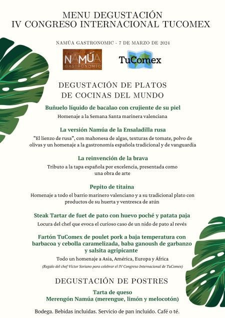 Las espectaculares actividades del IV Congreso Internacional de TuComex en Valencia - Menú Namúa