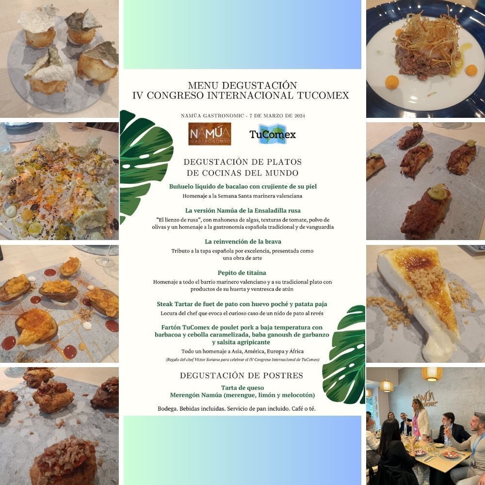 Repetimos el éxito en el IV Congreso Internacional TuComex - 1ª Jornada - Namúa Gastronomic Menú y platos