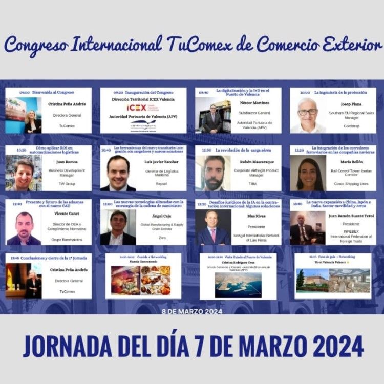 Repetimos el éxito en el IV Congreso Internacional TuComex - 1ª Jornada - Programa de la jornada