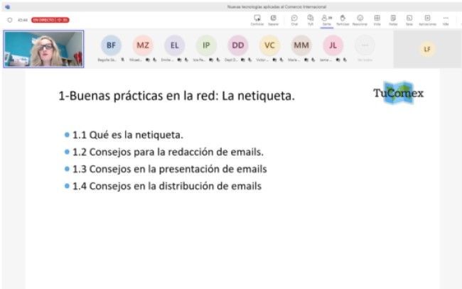 Curso en IVACE Nuevas tecnologías aplicadas al comercio internacional - Netiqueta