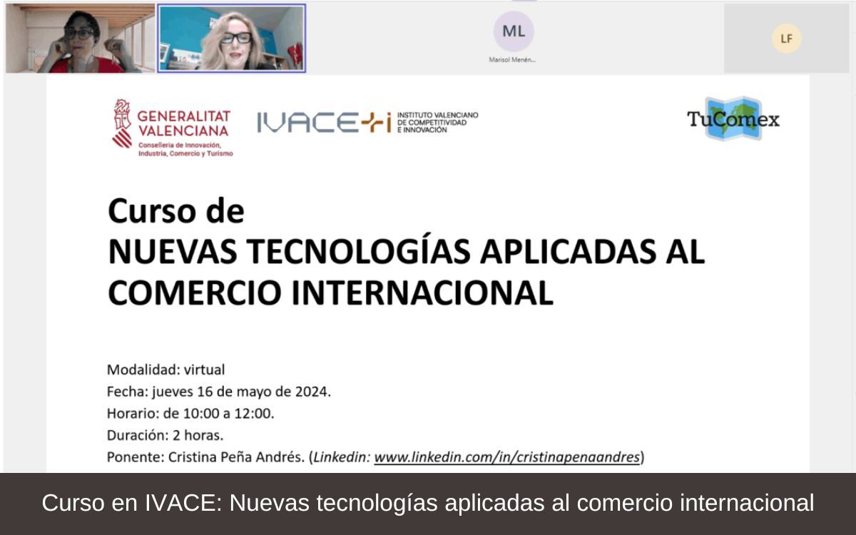 Curso en IVACE Nuevas tecnologías aplicadas al comercio internacional