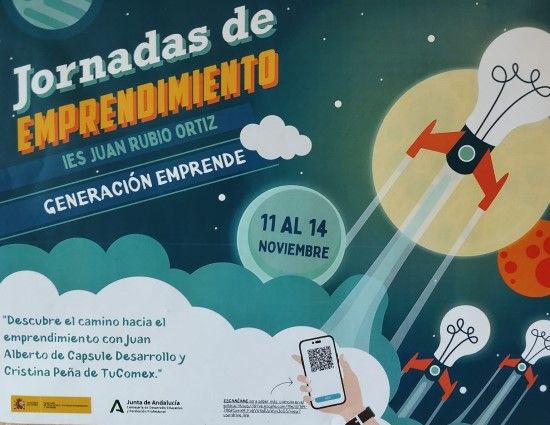 Impartimos talleres de emprendimiento a la “Generación Emprende” en Macael - Cartel