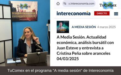 TuComex en el programa «A media sesión» de Intereconomía