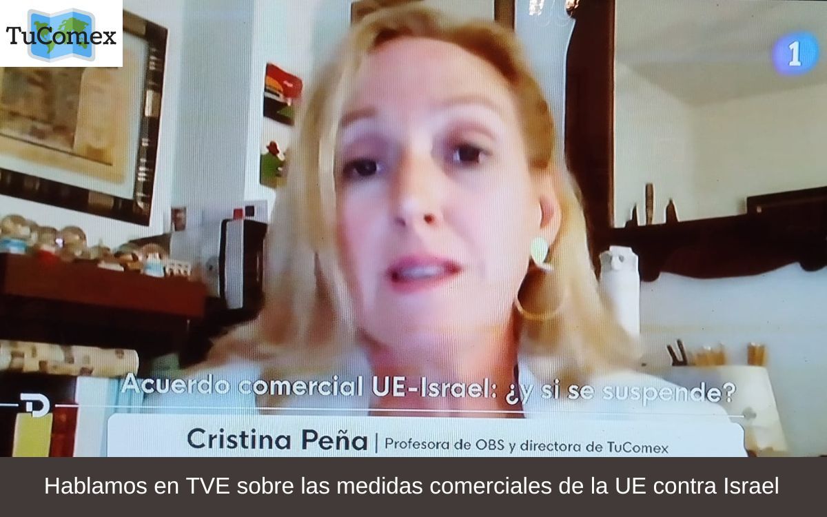 Hablamos en TVE sobre las medidas comerciales de la UE contra Israel