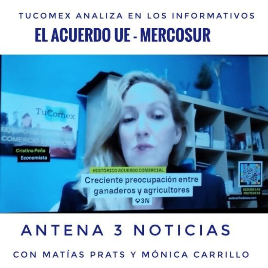Analizamos el acuerdo comercial con Mercosur en Antena 3 - Cristina Peña