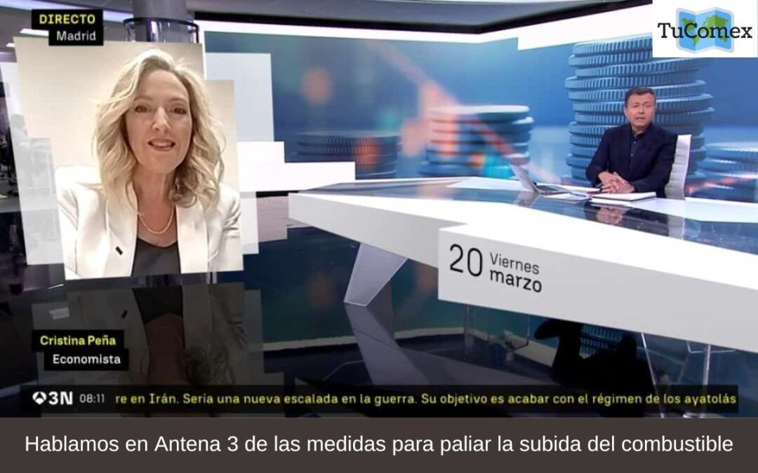 Hablamos en Antena 3 de las medidas para paliar la subida del combustible