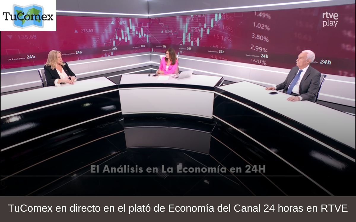 TuComex en directo en el plató de Economía del Canal 24 horas en RTVE