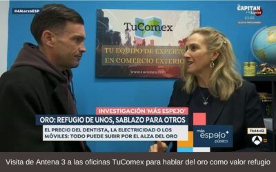 Visita de Antena 3 a las oficinas TuComex para hablar del oro como valor refugio