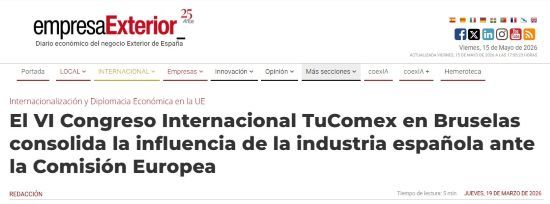 Empresa Exterior difunde los eventos de TuComex en 2026 - Recorte resumen congreso